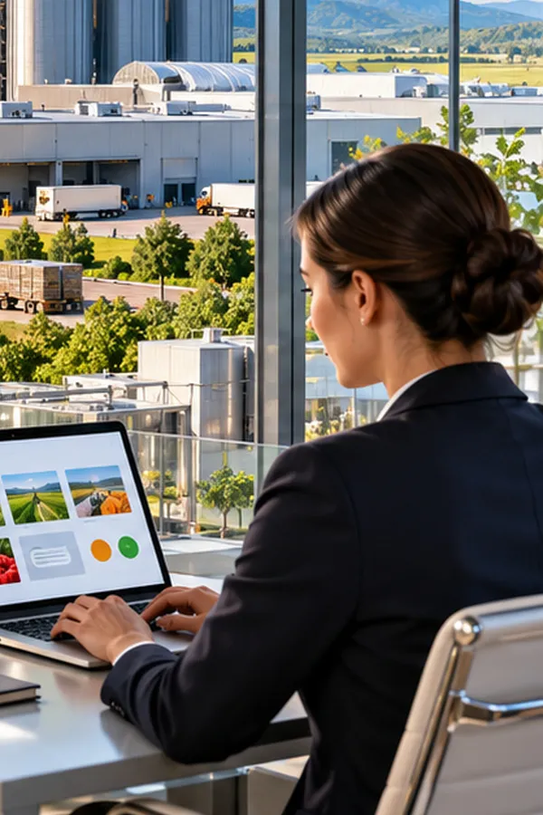 Professional reviewing a GROVE listing on a laptop